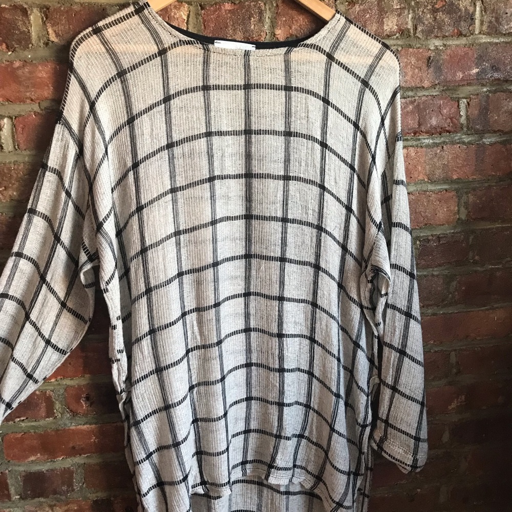 High low sheer knitted sweater